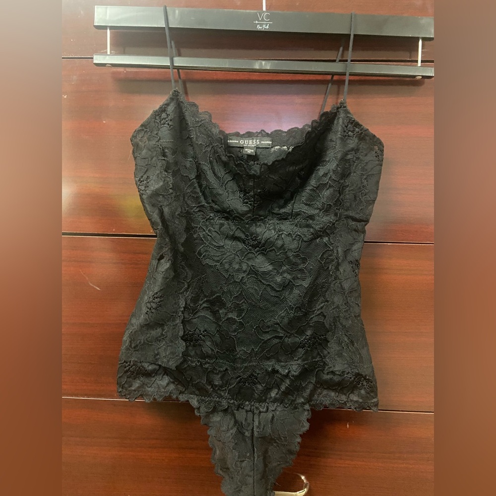 Guess Black Lace Bodysuit